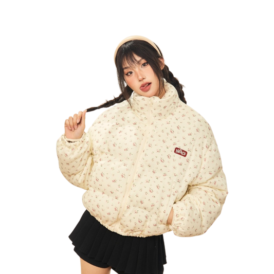 Floral Pattern Down Jacket