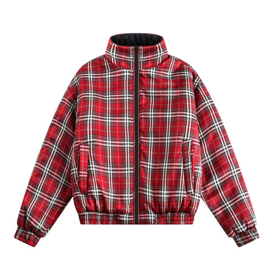 チェック柄リバーシブルジャケット