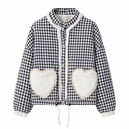 チェックハートジャケット